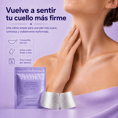 VELORA Mascarilla de Cuello + Péptidos e Hidratación